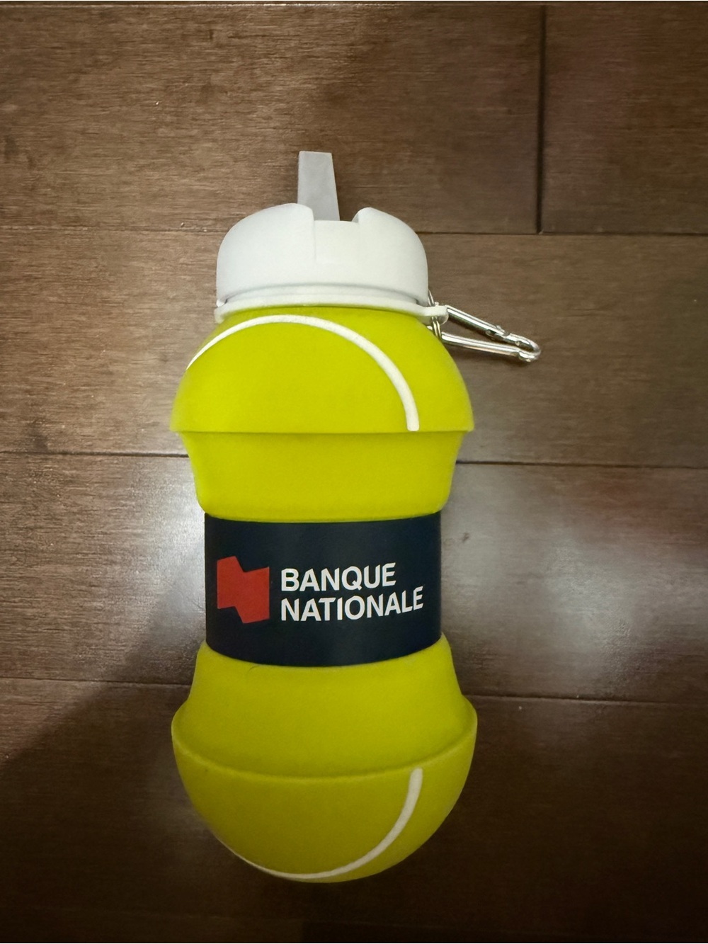 National bank Open Lime Green Collapsible Water Bottle